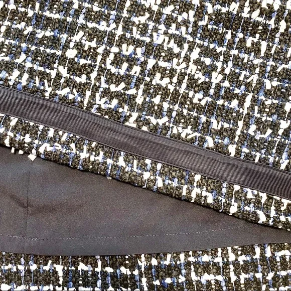 Ann Taylor Tweed A-Line Skirt in Blue & White US14 Cold Weather Skirt - Picture 4 of 5